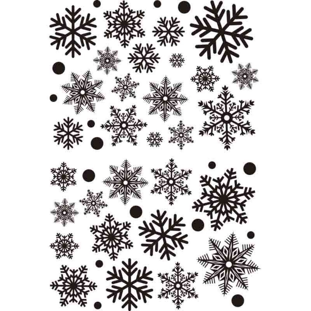 Snowflake Window Decal - 30 Adesivos de Flocos de Neve