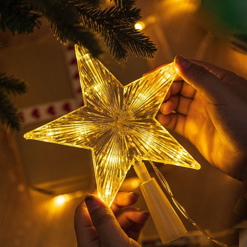 Star Tree Topper - 15/19/23cm árvore de natal topo estrela