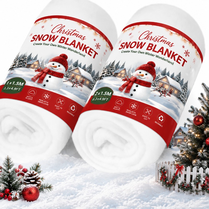Christmas Throw Blanket - Tapete de Neve Artificial, Cobertura para