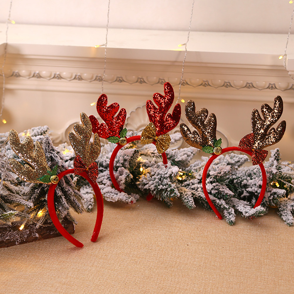 Reindeer Antlers Headband - Conjunto de 3 Tiara de Natal