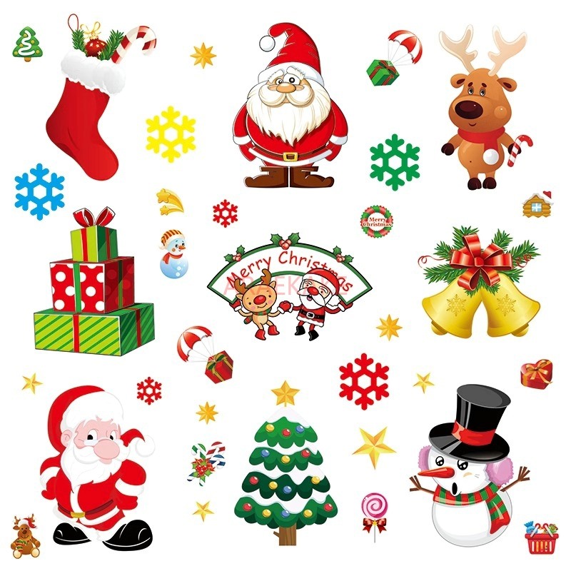 Snowflake Window Decal - 1 pçs removível natal adesivo estático