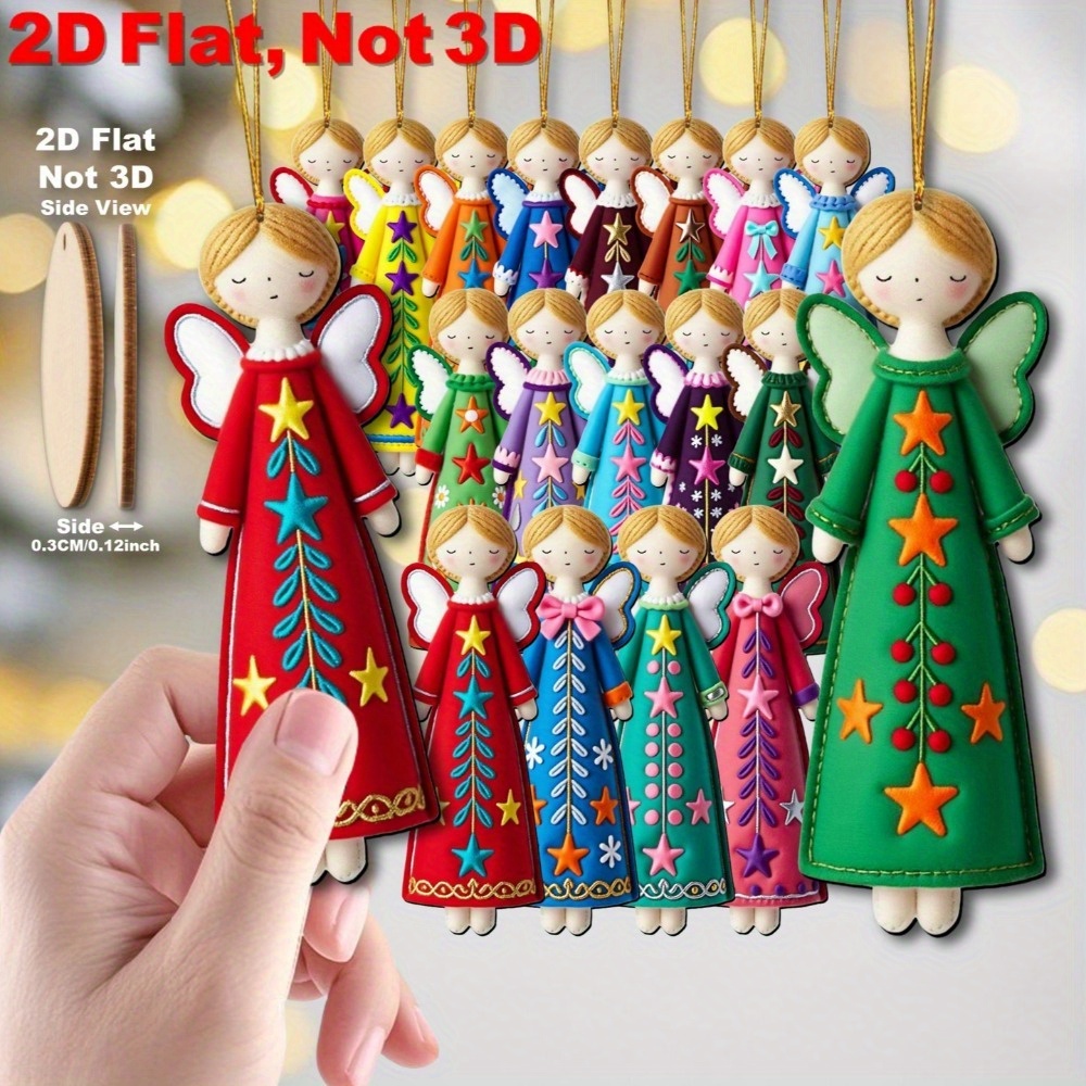 Star Tree Topper - 16 unidades de enfeites de anjo