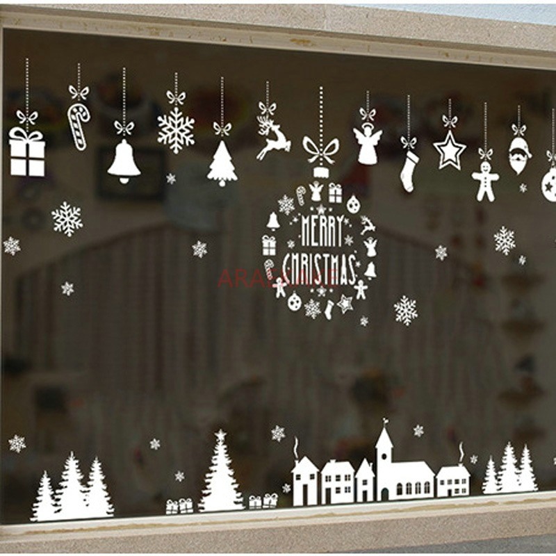 Snowflake Window Decal - Adesivo de parede branco com janela