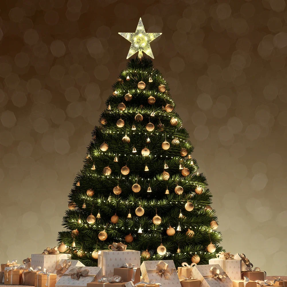 15cm led enfeites de árvore de - Star Tree Topper avaliação e preço