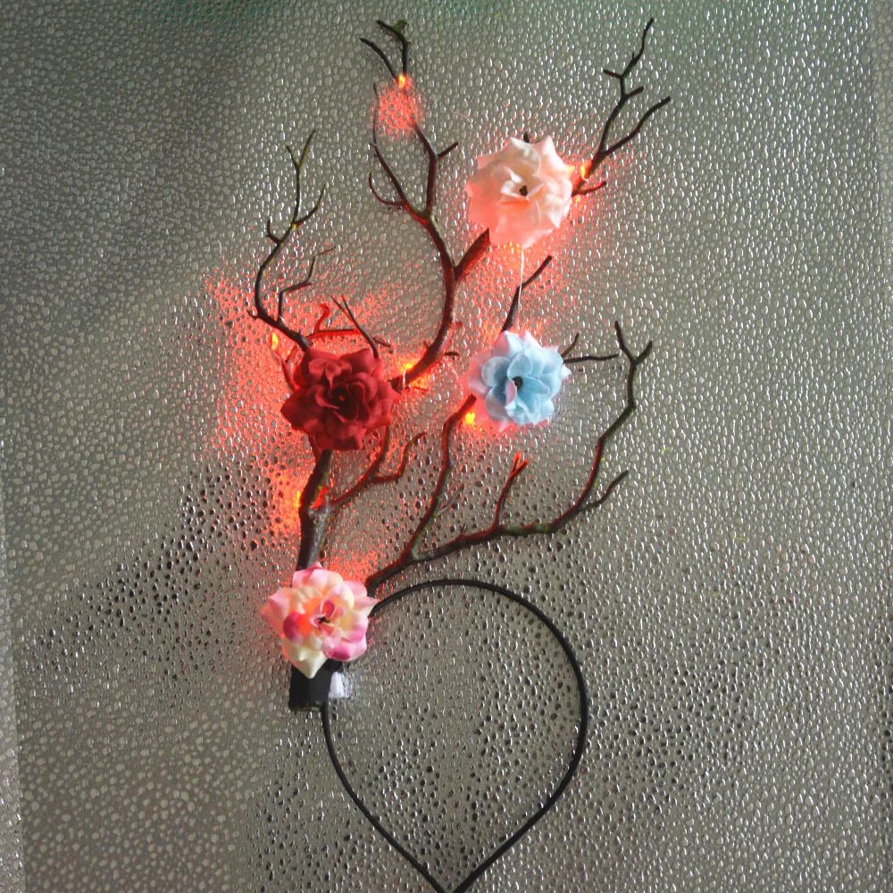 Tiara de Rena com Flores e Chi - Reindeer Antlers Headband avaliação e preço