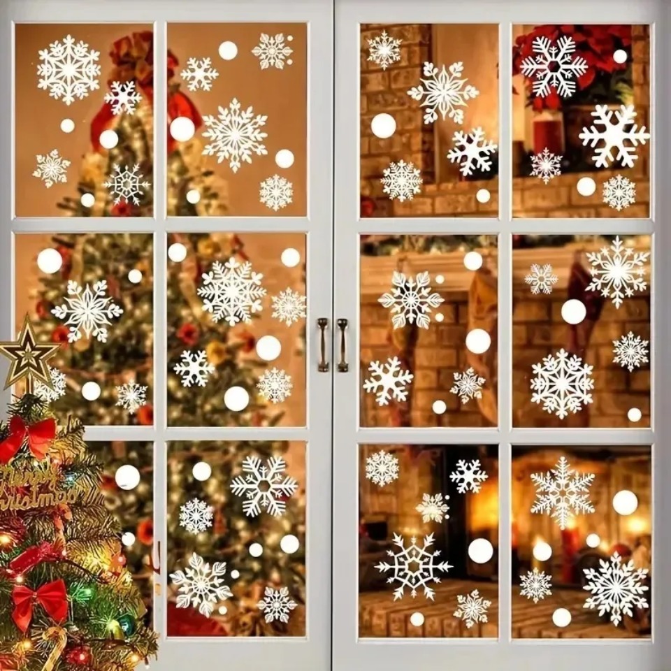 1 conjunto de adesivos de floc - Snowflake Window Decal avaliação e preço