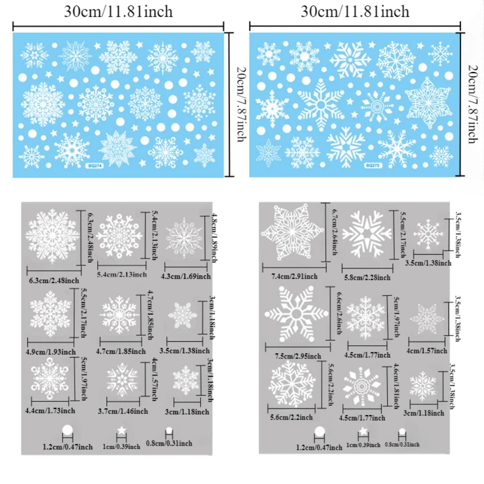 1 conjunto de adesivos de floc - Snowflake Window Decal avaliação e preço