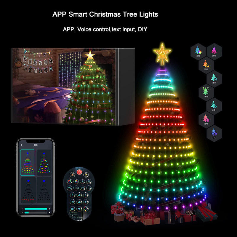 7ft 400leds luzes inteligentes - Star Tree Topper avaliação e preço