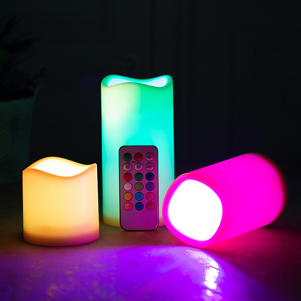 Conjunto de 3 Velas LED Sem Ch - Holiday Candle Set avaliação e preço