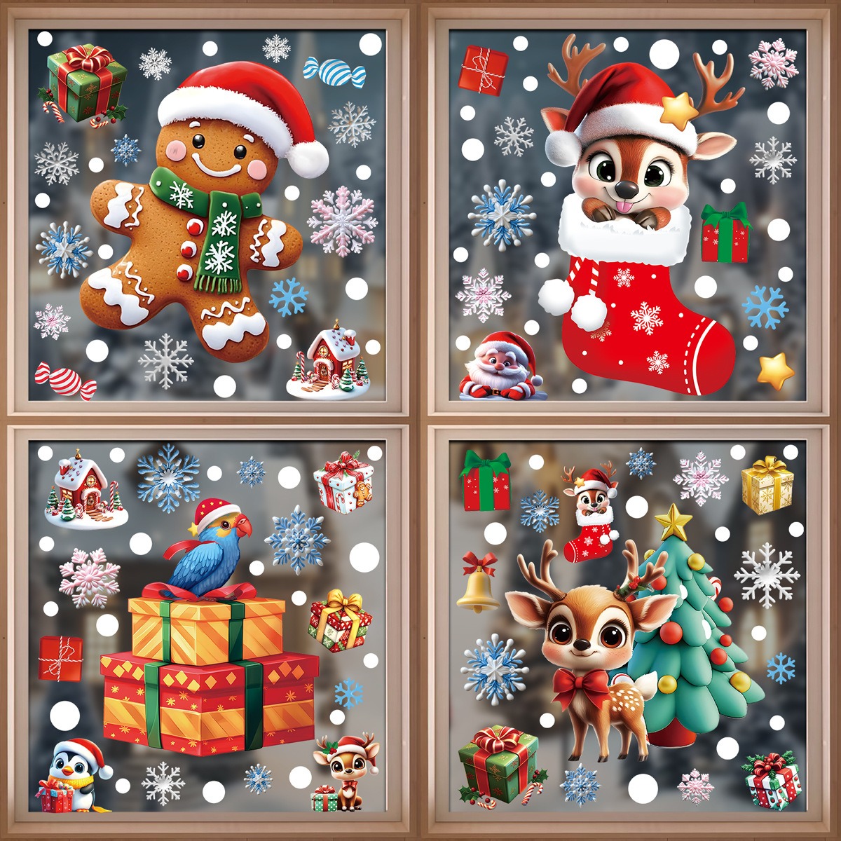 Adesivos de janela de natal ho - Snowflake Window Decal avaliação e preço