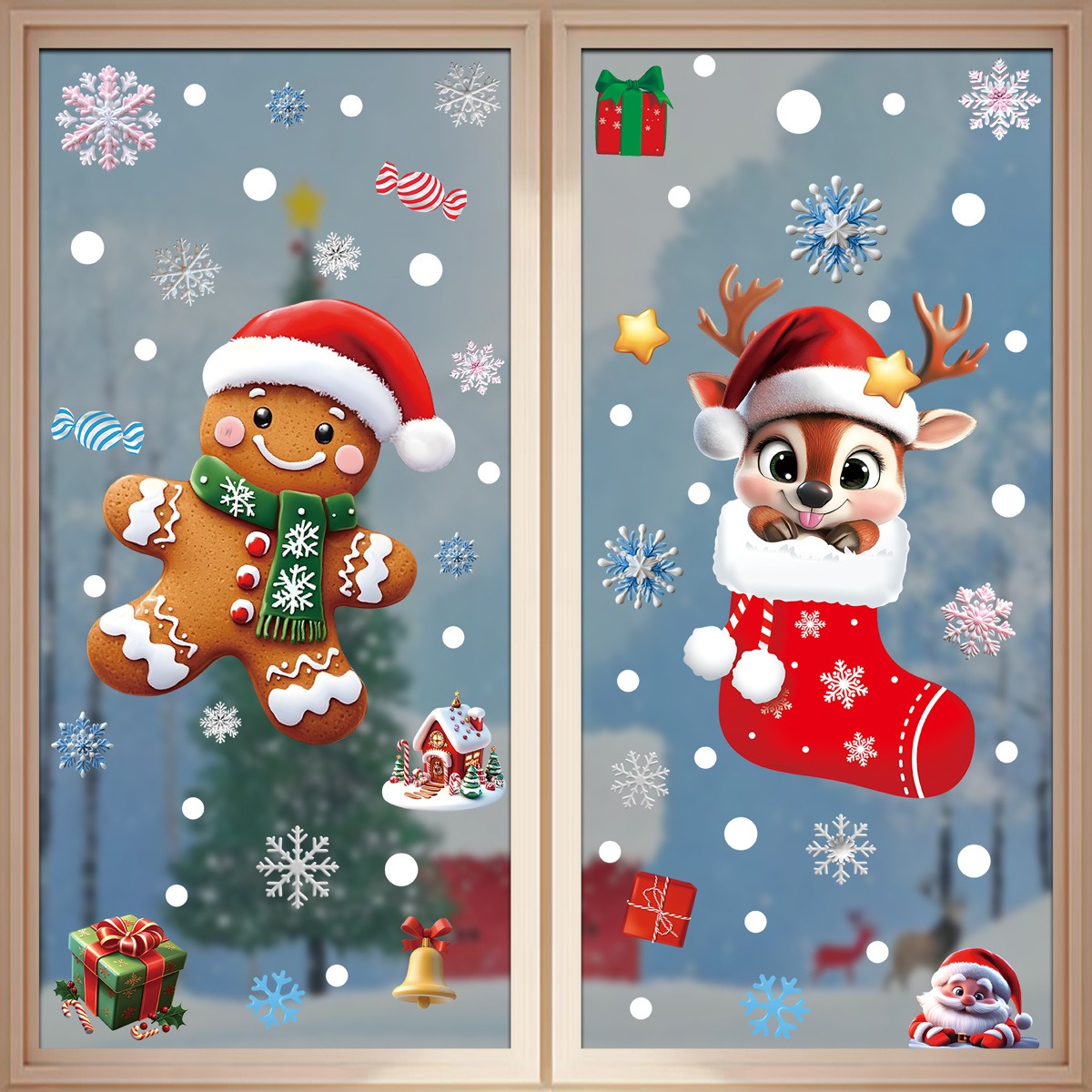 Adesivos de janela de natal ho - Snowflake Window Decal avaliação e preço