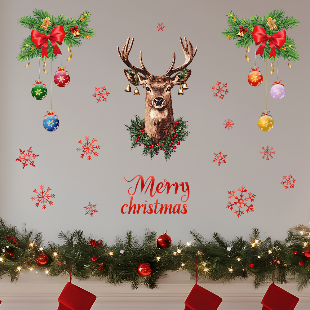Natal floco de neve cabeça de  - Snowflake Window Decal avaliação e preço
