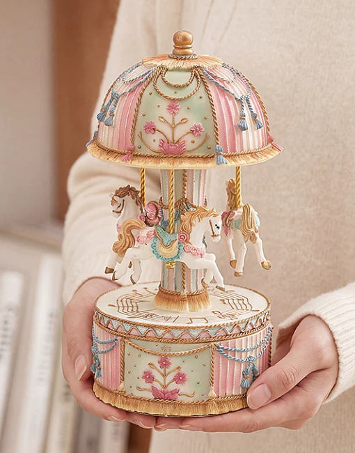 Caixa De Música Carrossel, Bol - Snow Globe Musical avaliação e preço