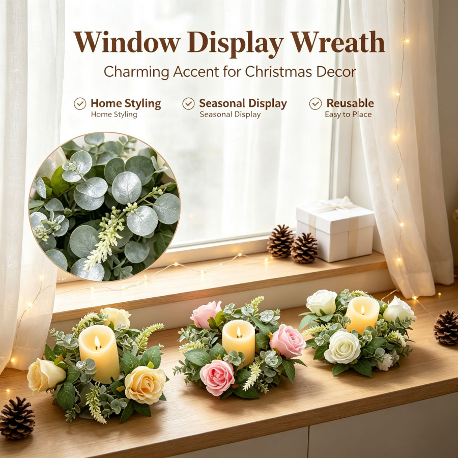 Guirlanda de Rosas Artificiais - Christmas Wreath Fake avaliação e preço