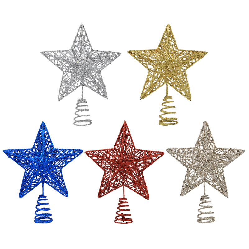 1pc ouro/prata/vermelho/azul g - Star Tree Topper avaliação e preço