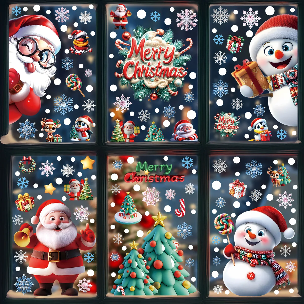 2025 janela estática de natal  - Snowflake Window Decal avaliação e preço