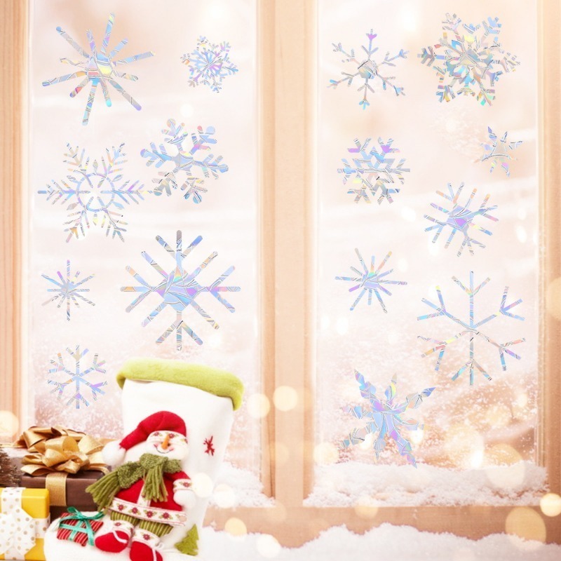 Natal floco de neve padrão arc - Snowflake Window Decal avaliação e preço