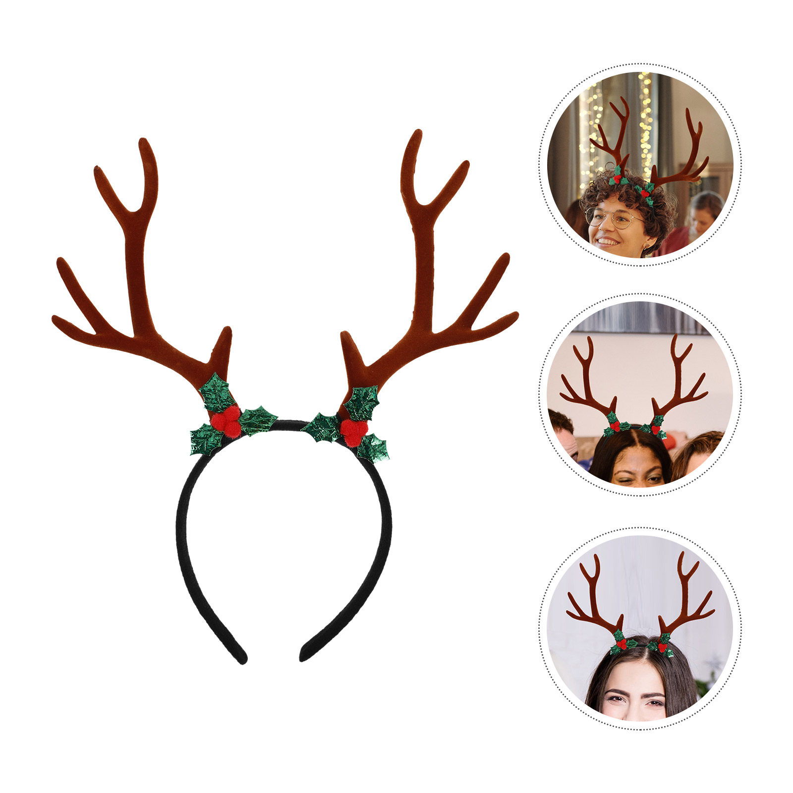 Tiara Grande de Chifres de Ren - Reindeer Antlers Headband avaliação e preço